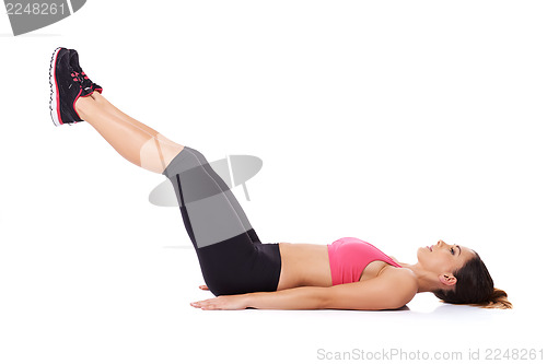 Image of Woman doing leg lifts