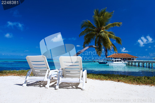 Image of Sunbeds at the beach