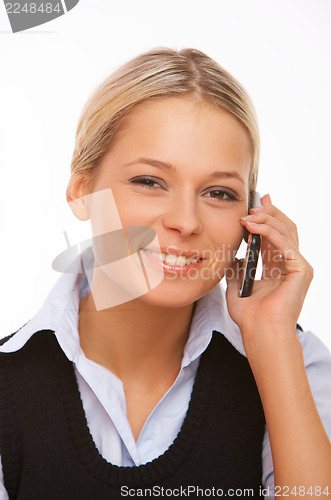 Image of Talking cell phone