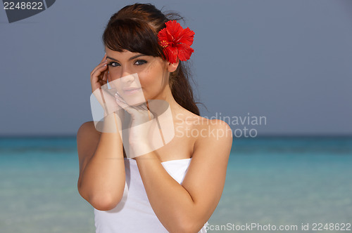 Image of Girl at Caribbean Beach