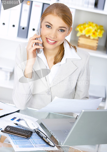 Image of Business Woman in Office