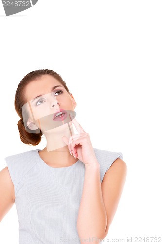 Image of Business woman portrait isolated over a white background