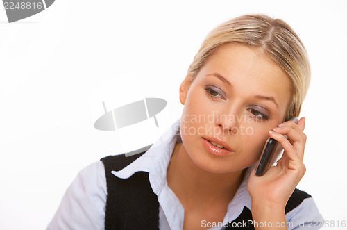 Image of Talking cell phone