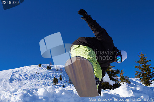 Image of Snowboarder in Dolomites