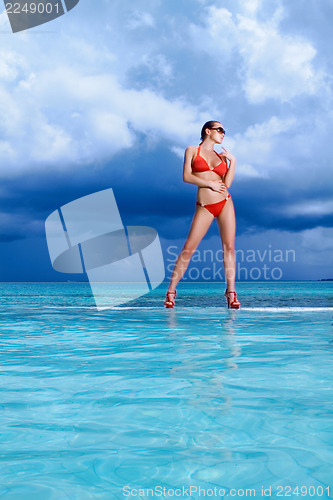 Image of Woman at Maldives