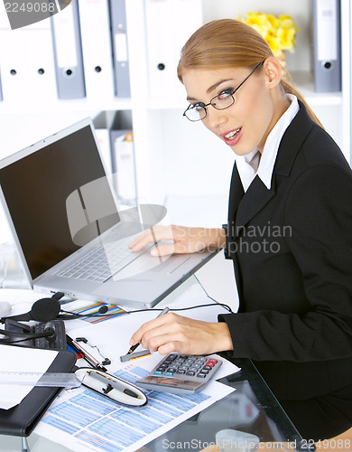 Image of Business Woman in Office