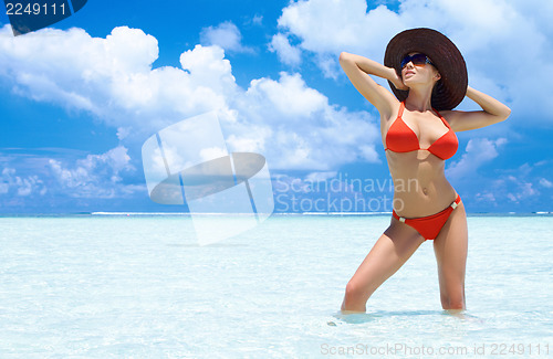 Image of Woman at Maldives