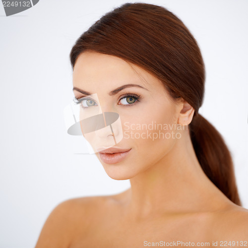 Image of Beautiful woman with lovely natural skin