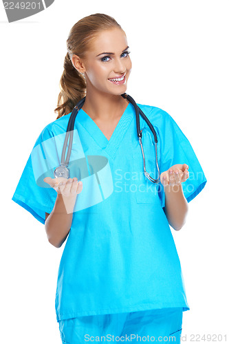 Image of Beautiful confident woman doctor