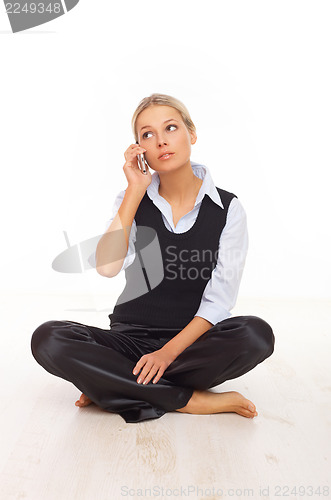 Image of Talking cell phone