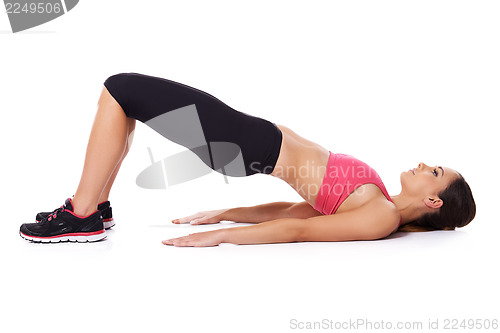 Image of Fit woman doing exercises