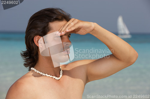 Image of Man at the Beach