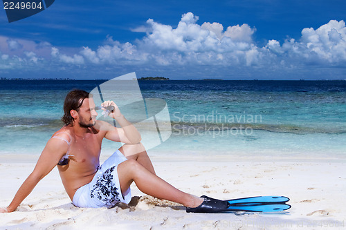 Image of Handsome Man at Maldives