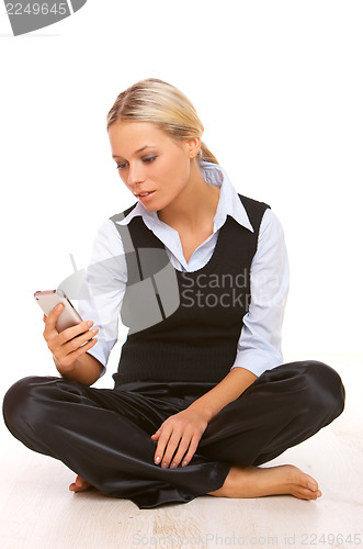 Image of Talking cell phone