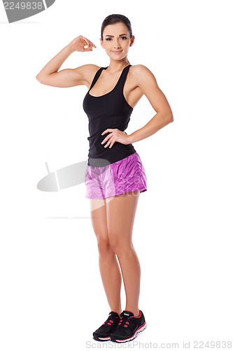 Image of Woman showing off her biceps