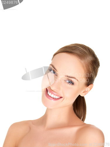 Image of Beautiful woman isolated on white