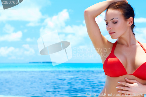 Image of Woman at Maldives