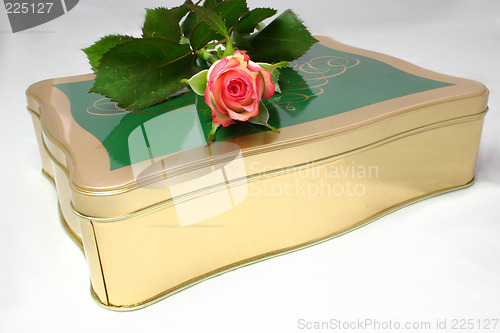 Image of rose and chocolates