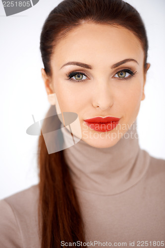 Image of Glamorous woman in red lipstick