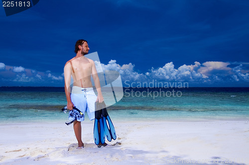 Image of Handsome Man at Maldives