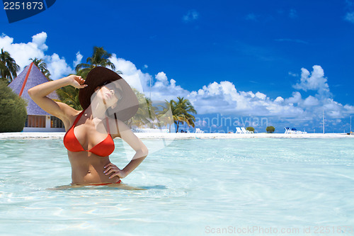 Image of Woman at Maldives