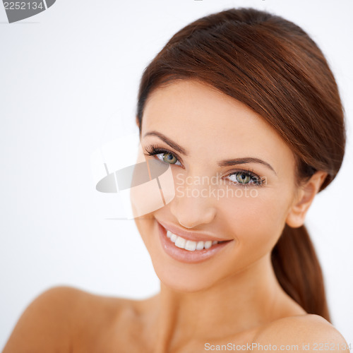 Image of Smiling happy beautiful woman