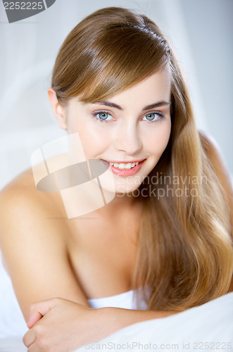 Image of Teenage Girl on Bed