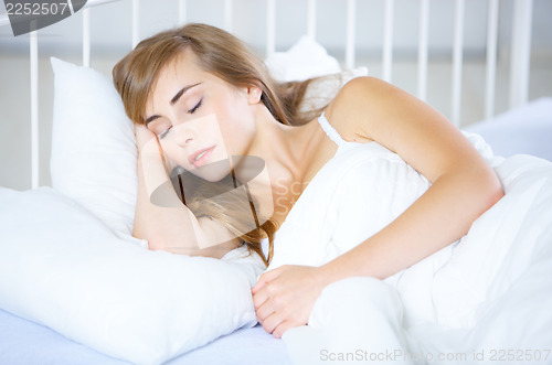 Image of Teenage Girl on Bed