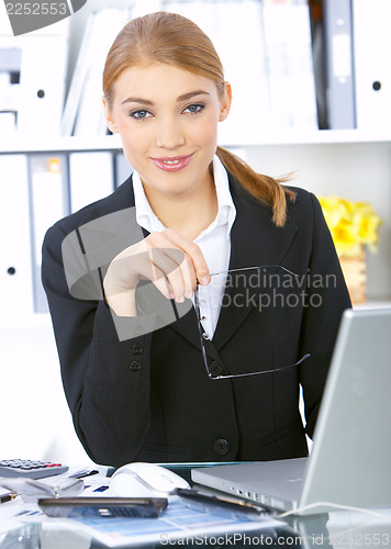 Image of Business Woman in Office