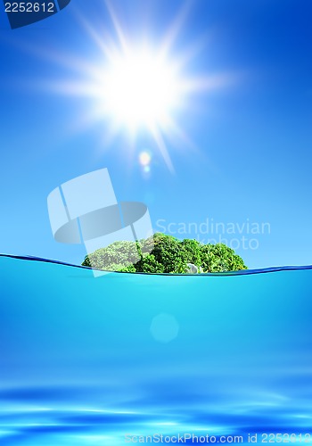 Image of deserted tropical island