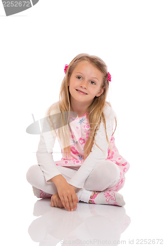 Image of Portrait of a little girl sitting