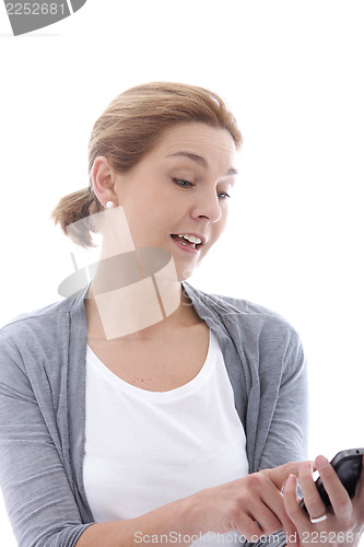 Image of Woman texting