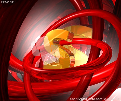 Image of letter in abstract space