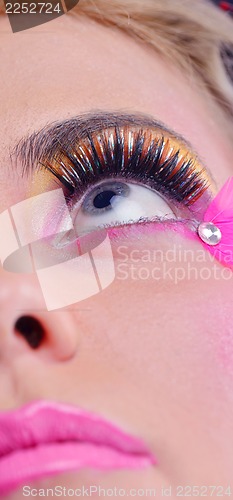 Image of Beautiful Woman with  Luxury Makeup