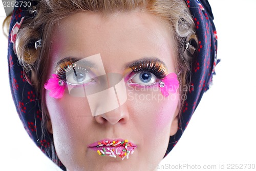 Image of Beautiful Woman with  Luxury Makeup
