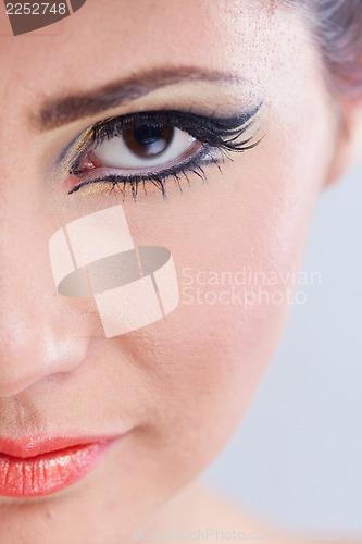 Image of Beautiful Woman with  Luxury Makeup