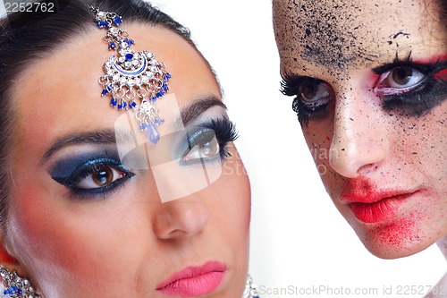 Image of Beautiful Woman with  Luxury Makeup
