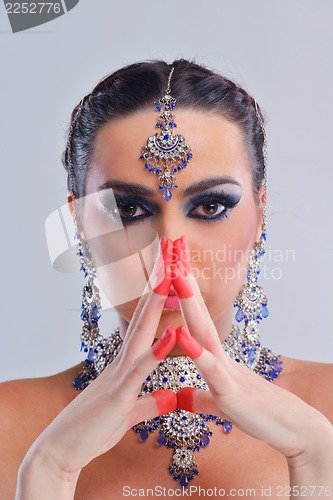 Image of Beautiful Woman with  Luxury Makeup