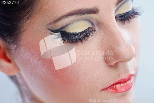 Image of Beautiful Woman with  Luxury Makeup