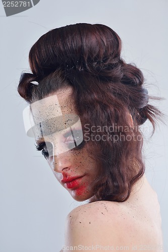 Image of Beautiful Woman with  Luxury Makeup