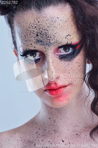 Image of Beautiful Woman with  Luxury Makeup