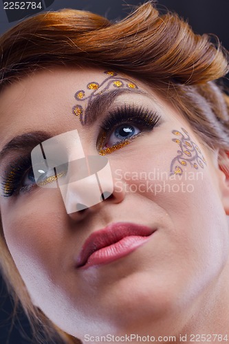 Image of Beautiful Woman with  Luxury Makeup