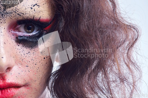 Image of Beautiful Woman with  Luxury Makeup