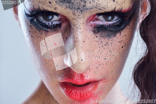 Image of Beautiful Woman with  Luxury Makeup