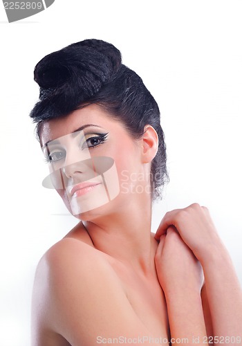 Image of Beautiful Woman with  Luxury Makeup
