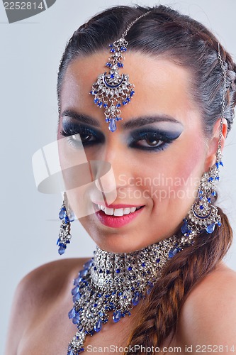 Image of Beautiful Woman with  Luxury Makeup
