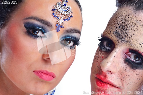 Image of Beautiful Woman with  Luxury Makeup