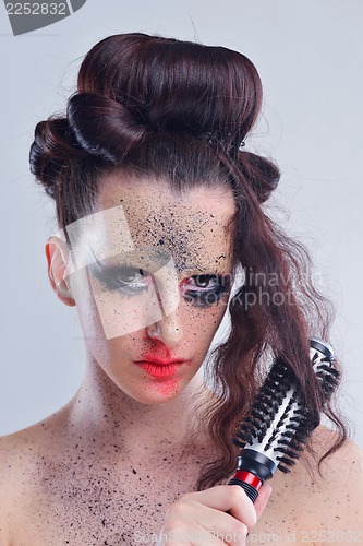 Image of Beautiful Woman with  Luxury Makeup