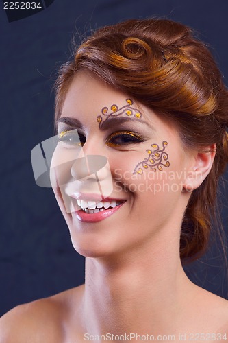 Image of Beautiful Woman with  Luxury Makeup