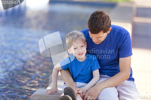 Image of happy family of two